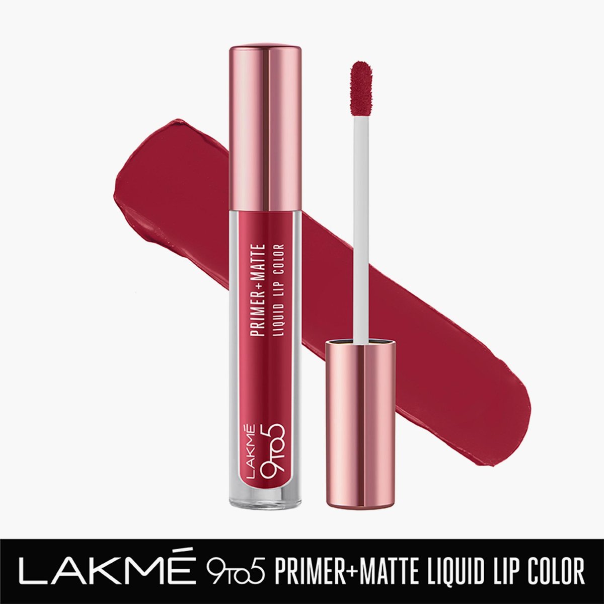 LAKMÉ 9 to 5 Primer + Matte Liquid Lipstick - Mp3 Dusty Rose, 4.2 ml
