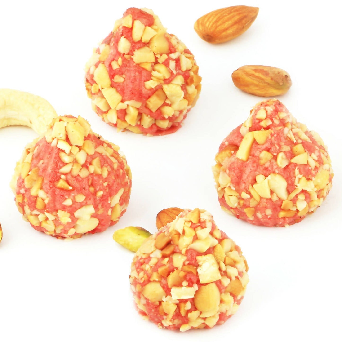 Ghasitaram Roasted Cashew Strawberry Modaks