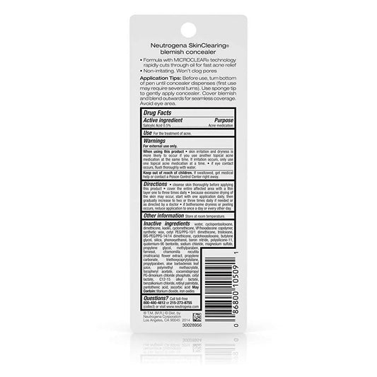 Neutrogena Skin Clearing Blemish Concealer, Medium 15