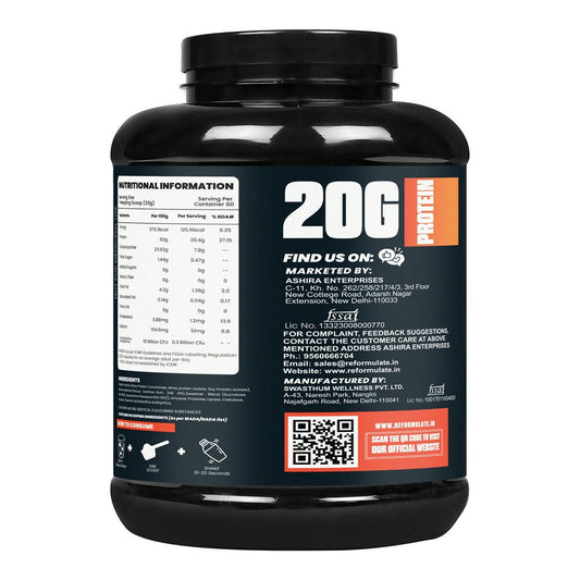 Reformulate Emerge I Whey Protein I Your Daily Meal Replacement Formula I 20 G I Protein I 5.1 G Bcaa's I 10 G Eaa's - Malai Kulfi