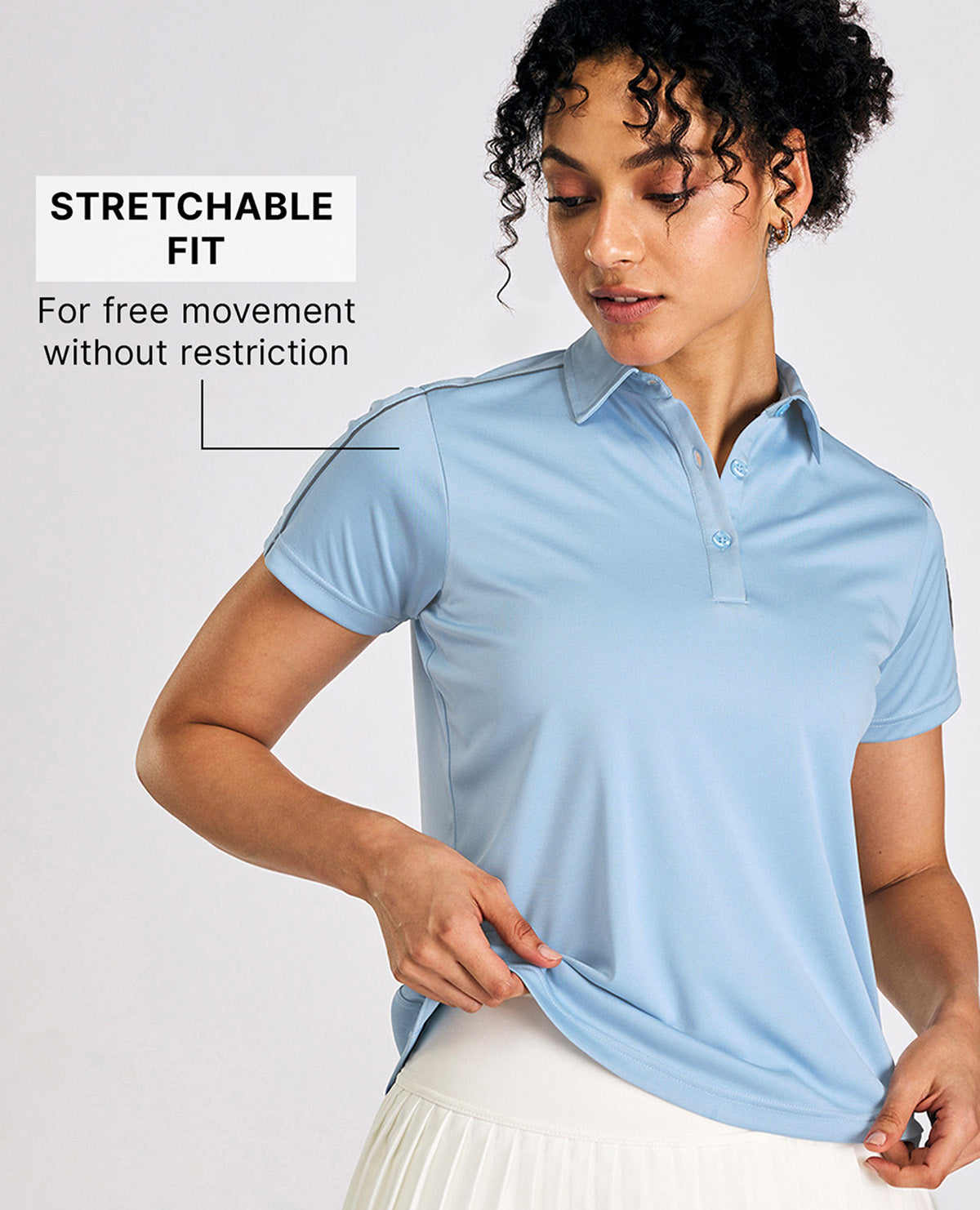 Quick-Dry Polo Top Blue