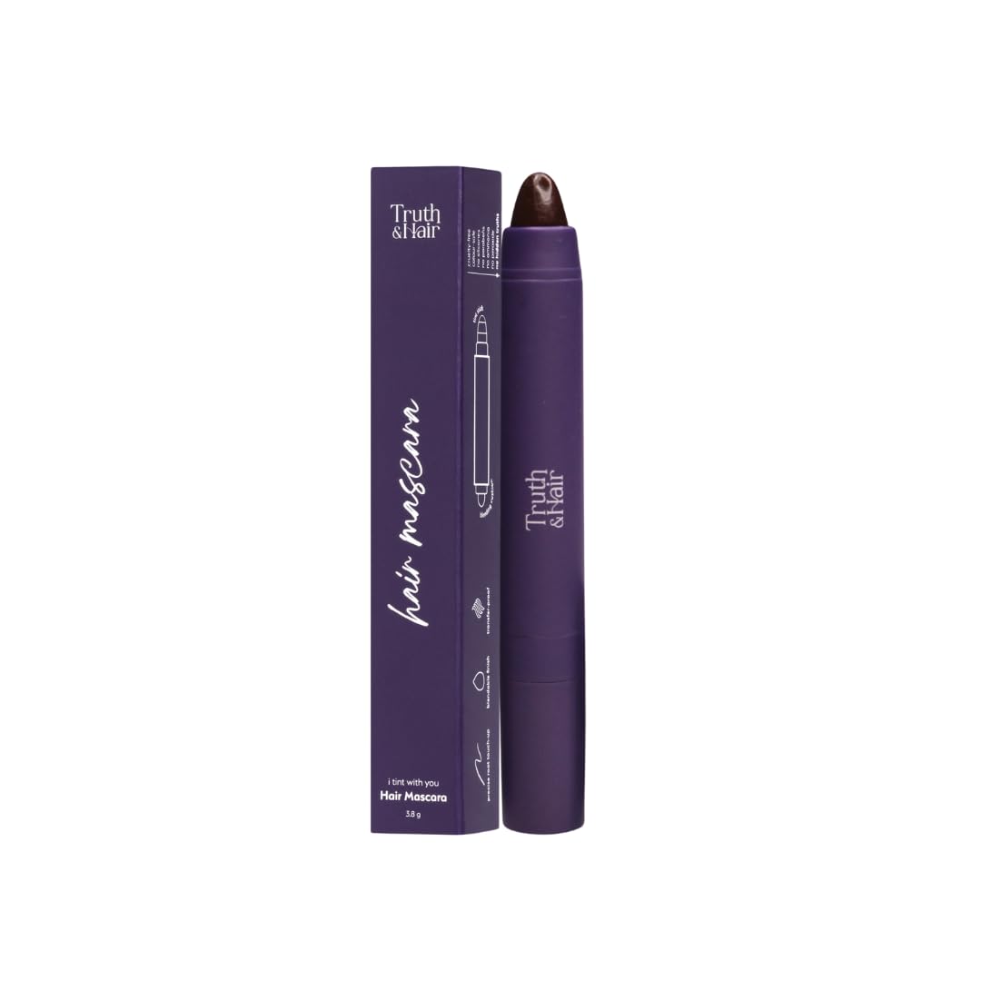 TRUTH HAIR Luxury Hair Mascara for Grey Root Touch-Up, Black, 24HR Coverage, Cruelty-Free