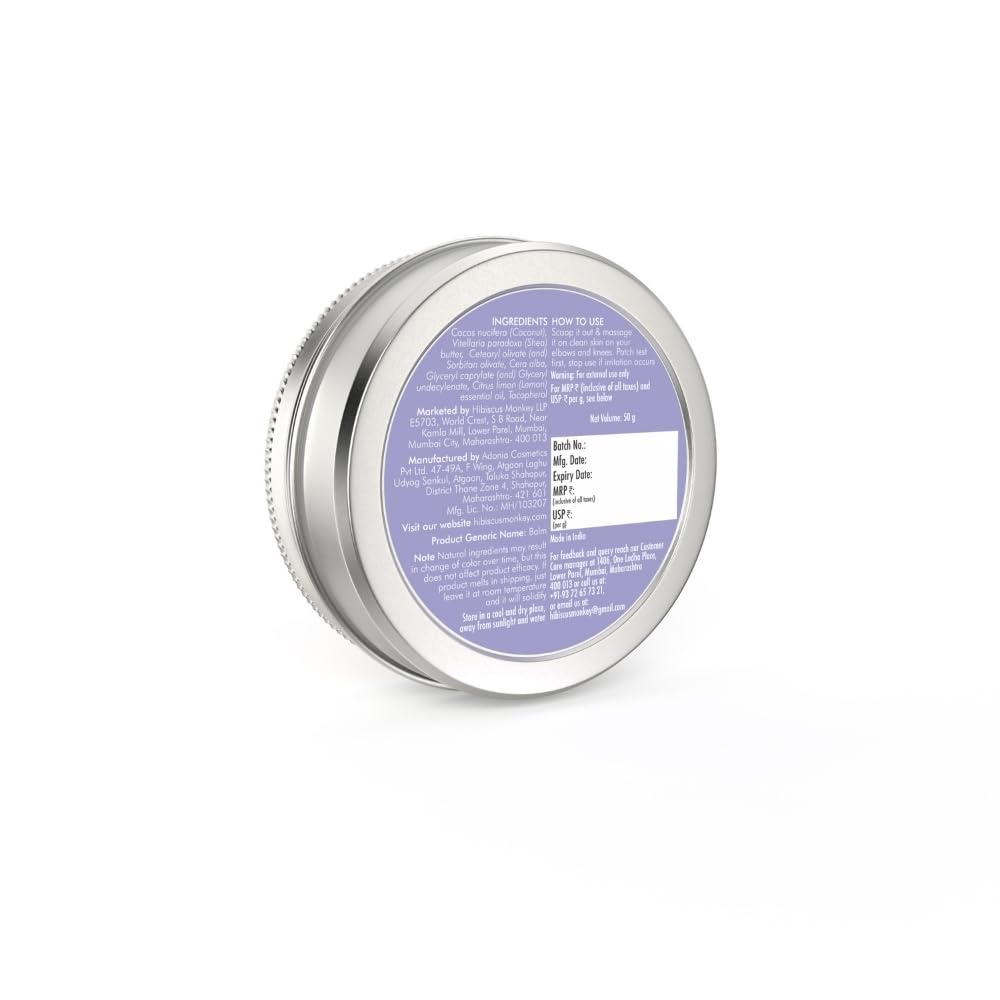 Hibiscus Elbow & Knee Balm with Shea Butter & Coconut Milk Oil, 50g