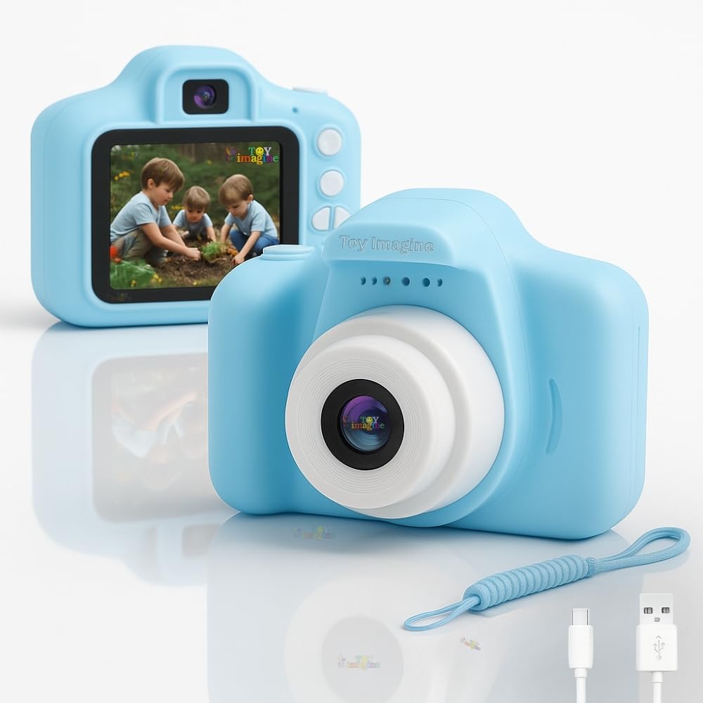 Toy Imagine Kids Digital Camera | 1080p Video & 3.0MP Photos | 2-Inch Screen, USB Rechargeable & Portable | Fun Mini Toy Camera for Boys & Girls Age 3โ10 | Educational Birthday Gift(Pink)