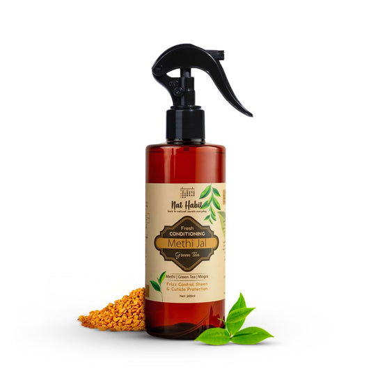 Nat Habit Rosemary Water Conditioning Methi Jal - Hair Serum, Hair Spray For Hair Growth, Hairfall Control, Smoothening, Softening With Apple Cider Vinegar,Methi, Rosemary & Sage 200ml