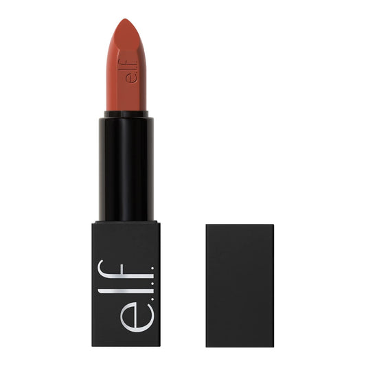 e.l.f. O Face Satin Lipstick, Richly Pigmented, Nourishing & Long-Lasting Creamy Lipstick, Infused With Jojoba, Vegan & Cruelty-Free, Feeling Myself