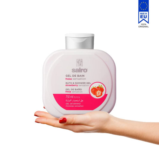 Sairo Strawberry Bath & Shower Gel 750ml - Nourishing, All Skin Types