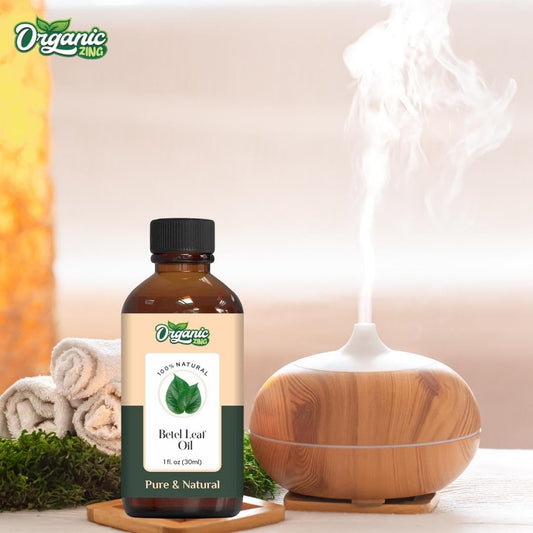 Organic Zing Betel Leaf (Piper betle) Oil | Pure & Natural Essential Oil for Skincare, Hair Care, Aroma & Diffusers