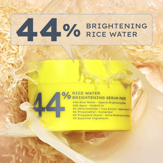 Hyphen Rice Water Brightening Serum Pads with Niacinamide, 50 Pads