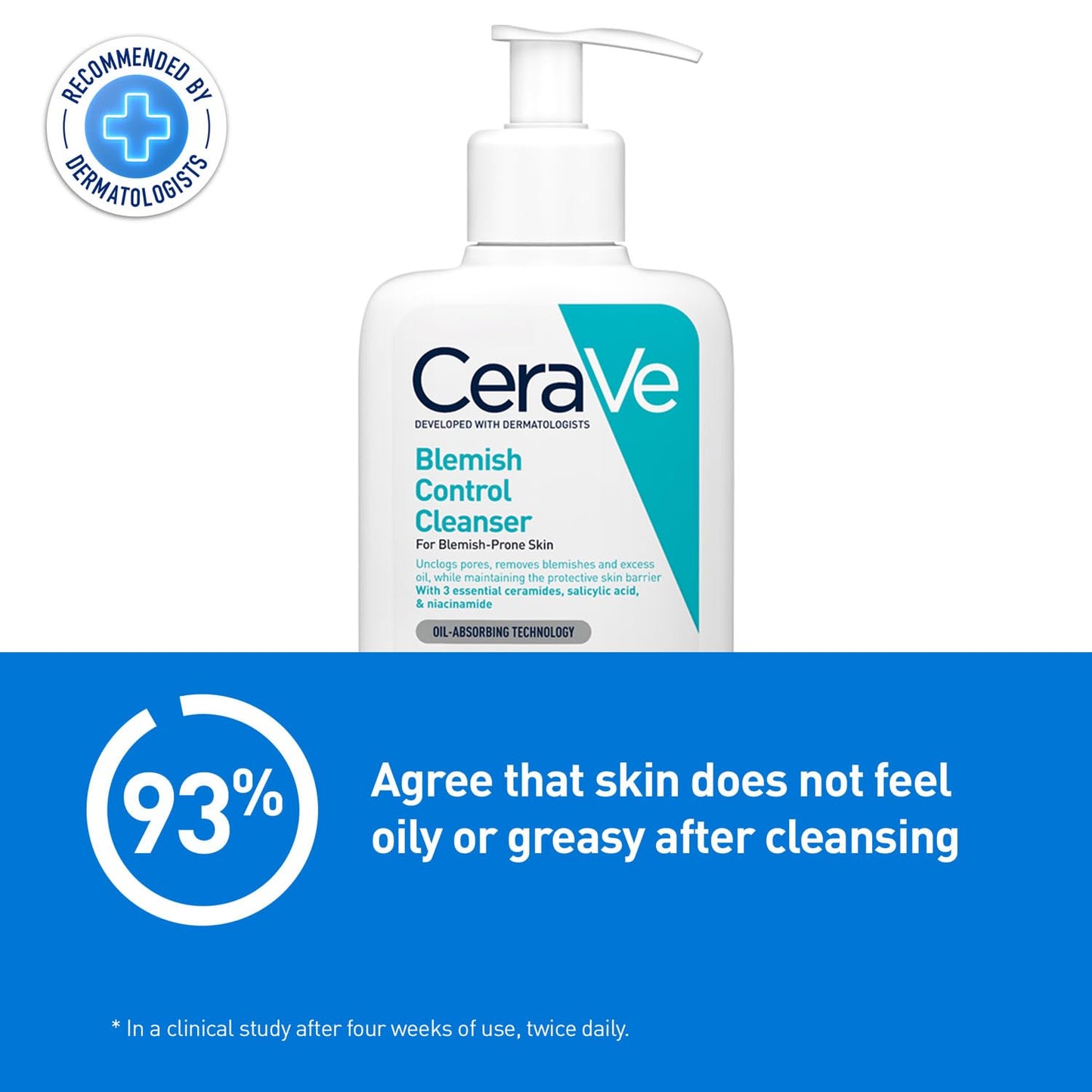 CeraVe Acne Control Cleanser 2% Salicylic Acid Niacinamide 236ml