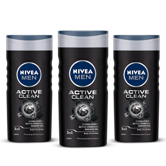 NIVEA MEN Active Clean Shower Gel,500 ml (Pack of 1)