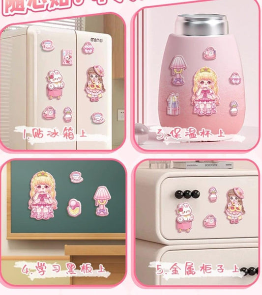 Diy Magnetic Dress-Up Princess |Pretend Play Toys For Girls| Magnetic Dress-Up Doll Book Toy For Girls – Reusable Magnetic Sticker Play Set With Stand & Scenes, 3 Year And Up