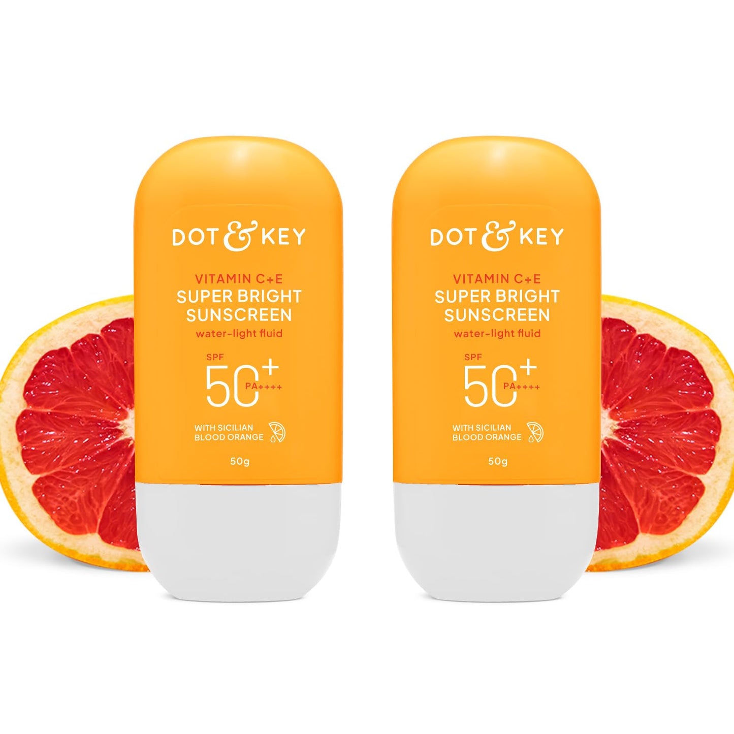 DOT & KEY Vitamin C + E Super Bright Sunscreen Spf 50 In-Vivo Tested | Water-Light,UVA/UVB & Blue Light Protection|For Even Toned & Glowing Skin|With Liquid Spf 50+++| No White Cast| For All Skin Types | 30G