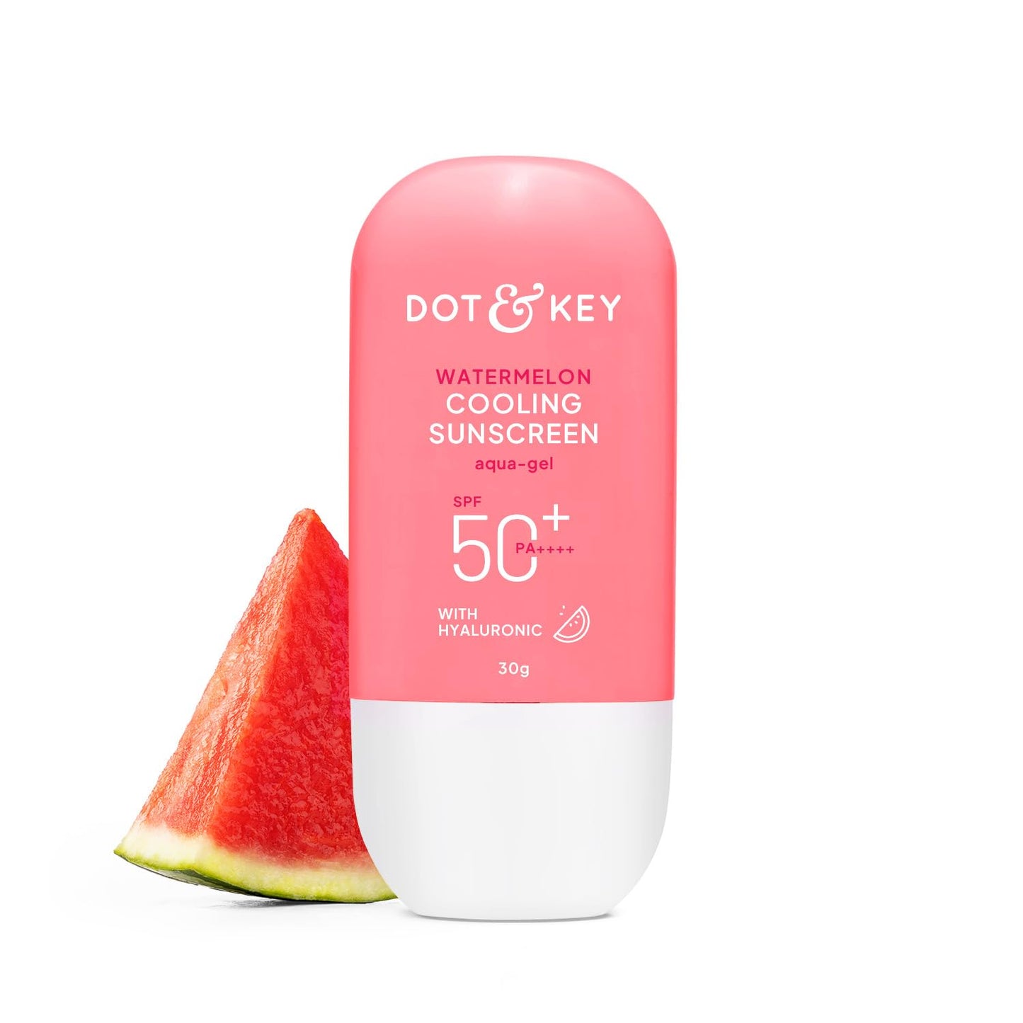 Dot & Key Watermelon Hyaluronic Cooling Sunscreen In-Vivo Tested SPF 50 PA+++| For Moisturized Skin | UV + Blue Light Protection| Lightweight | No White Cast | Boosts Vitamin D Absorption I Quick Absorbing | 30g