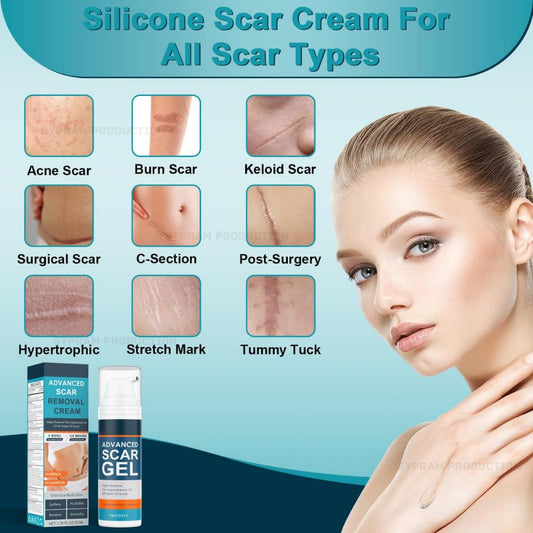 Scar Gel with Retinol for Face & Body Scars, Stretch Marks, 50g