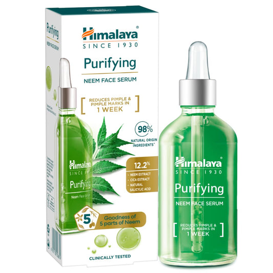 Himalaya Purifying Neem Face Serum | 2% Natural Salicylic Acid + Cica + 5 Parts Neem Extract | Reduce Acne & Pimple Marks | 30ml