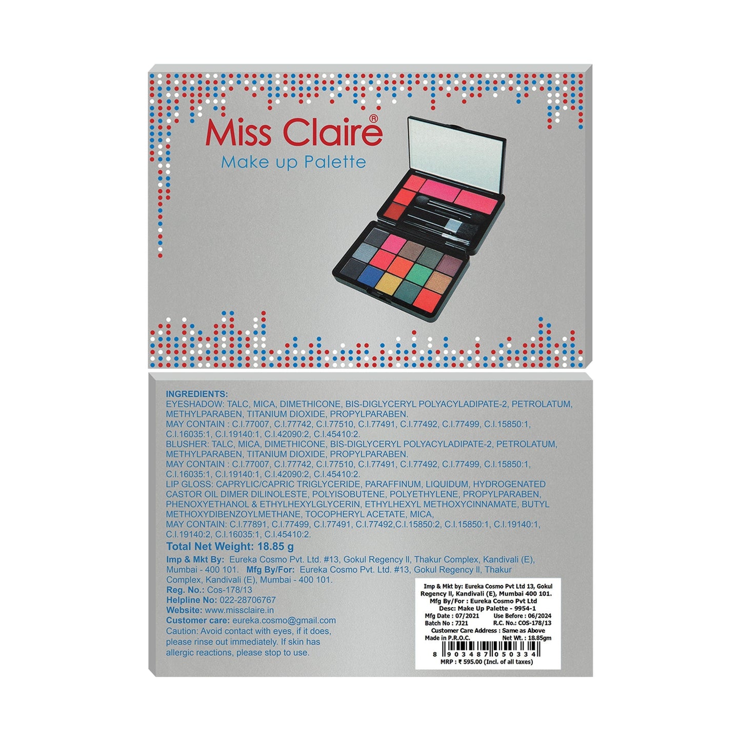 Miss Claire Make Up Palette 9954-1 (Make Up Kit)