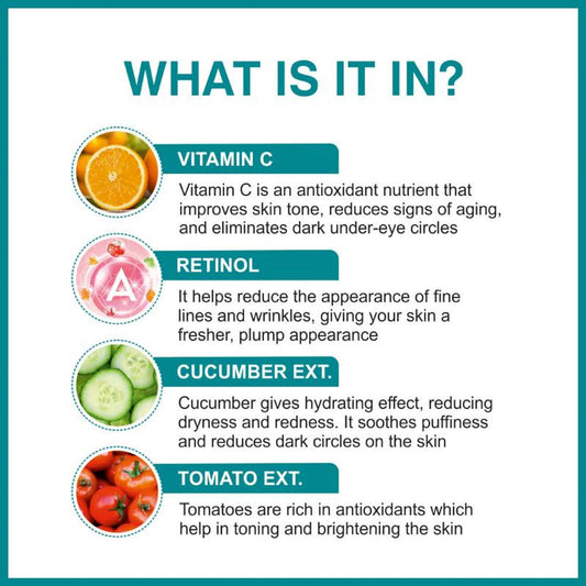 She Essentials Hydrating Natural Under Eye Cream With Vitamin C & Retinol