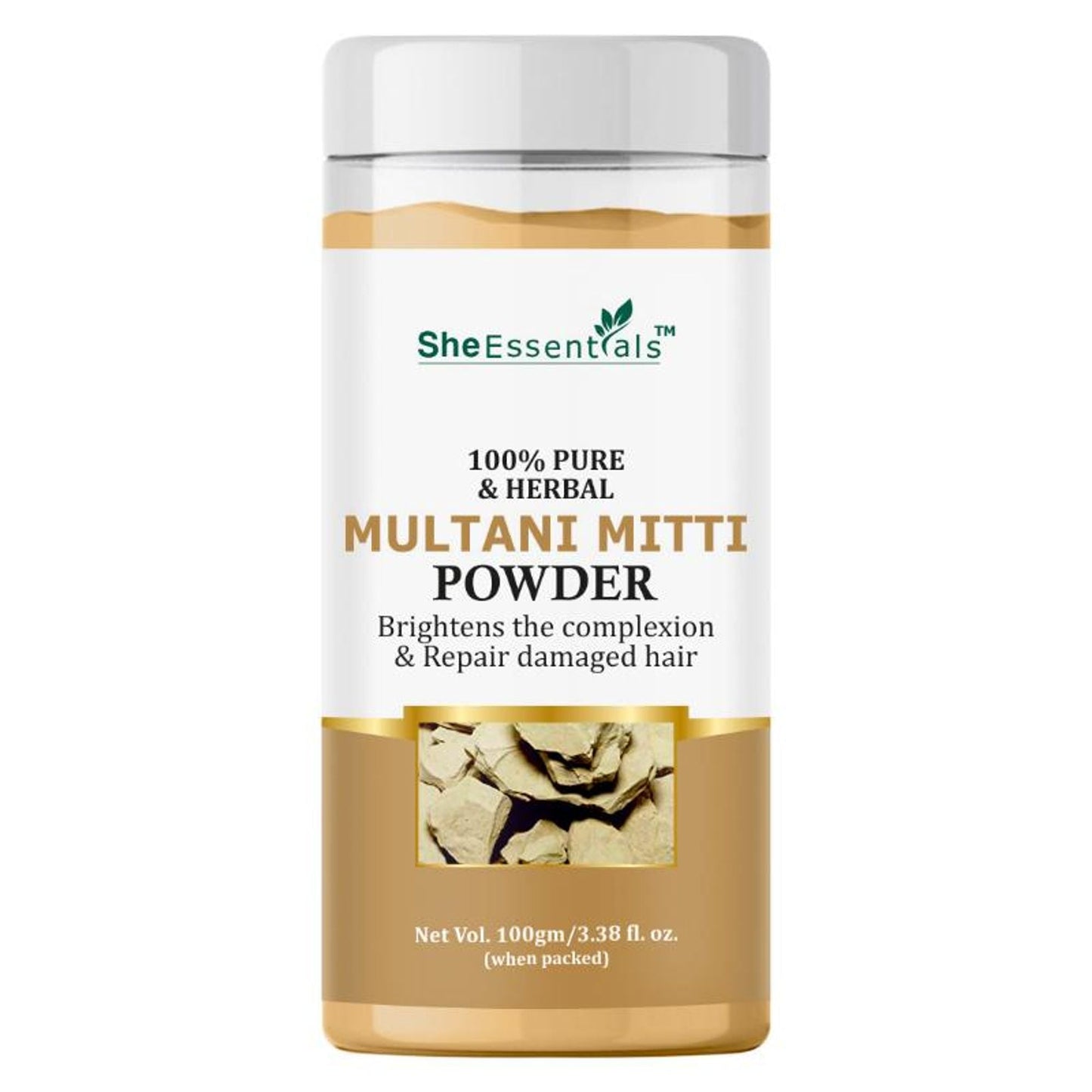 She Essentials 100% Natural Multani Mitti Powder For Face Pack & Mask