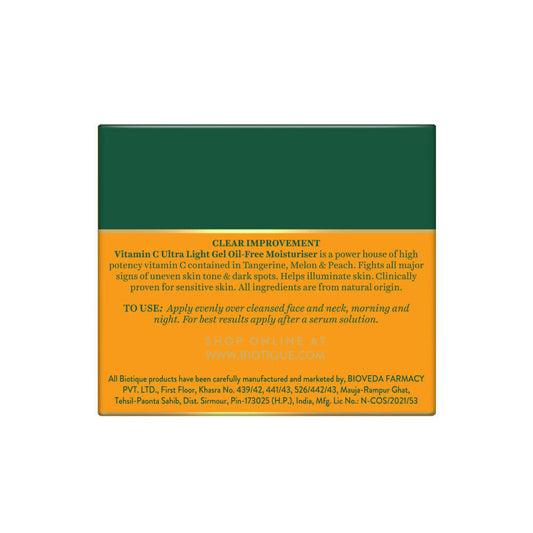 Biotique Advanced Organics Clear Improvement Vitamin C Ultra Light Gel Oil-Free Moisturiser