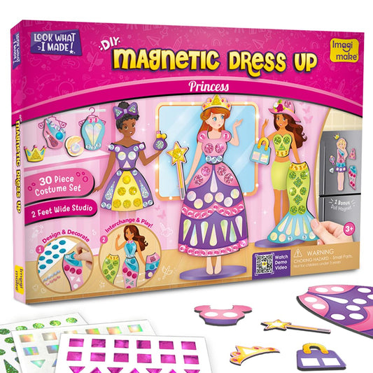 Imagimake DIY Magnetic Dress-Up Princess |Pretend Play Toys for Girls | 30 Magnetic Dresses & Accessories | Interchange & Create Unlimited Outfits | Birthday Gift for Girls Ages 3,4,5,6,7,Multicolour 3. Magnetic Dress-Up Mermaid
