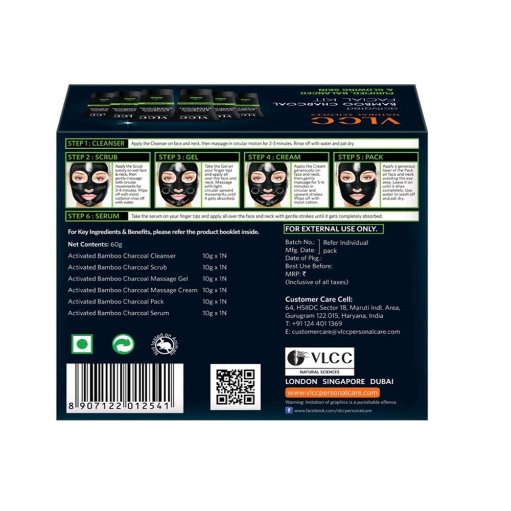 VLCC Activated Bamboo Charcoal Facial Kit