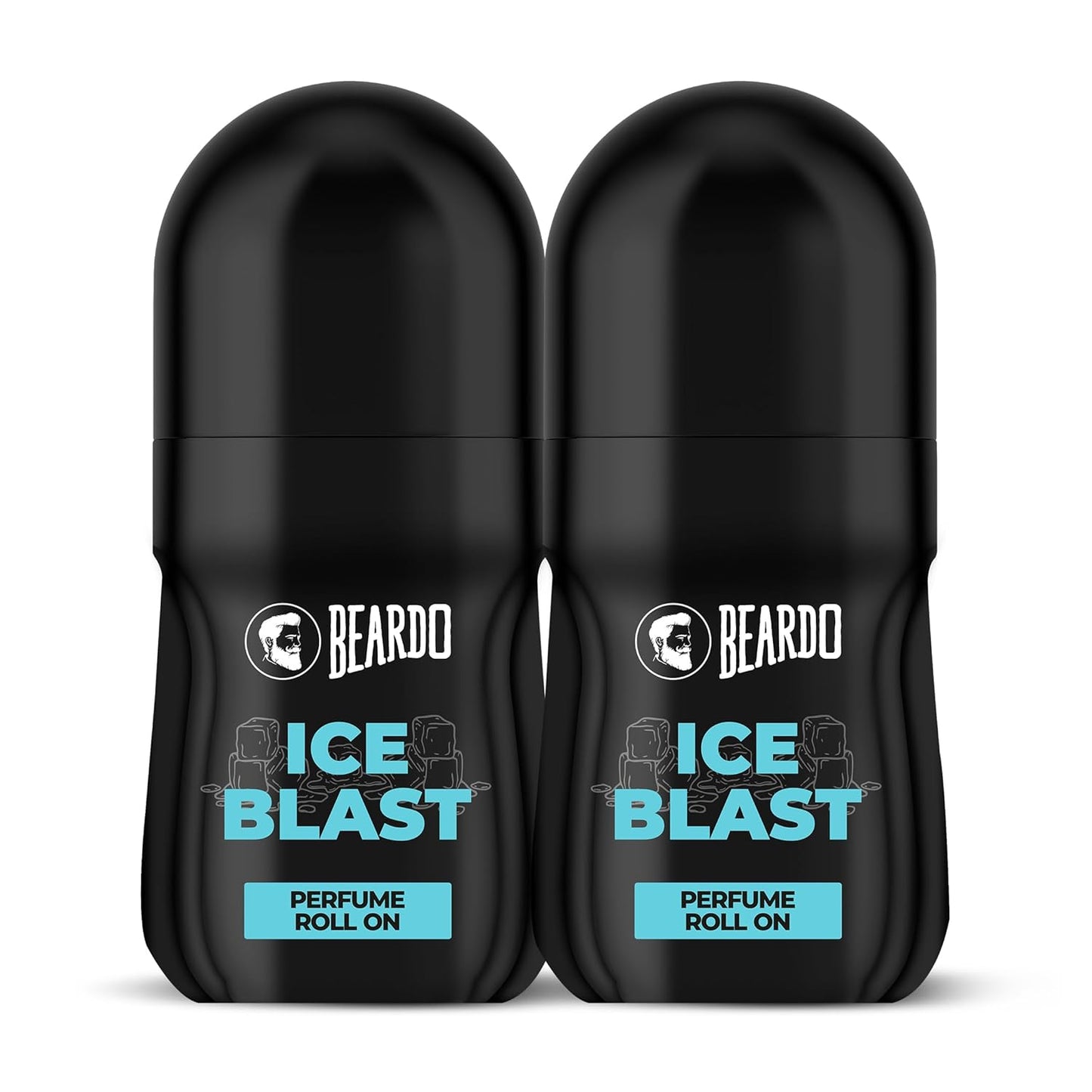 Beardo Ice Blast Perfume Roll-On, 50ml for Men | Long-Lasting Menthol Freshness with Musk & Woody Notes | Perfumed Antiperspirant for Odour Protection | No Sweat, Cooling Effect, All-Day Freshness