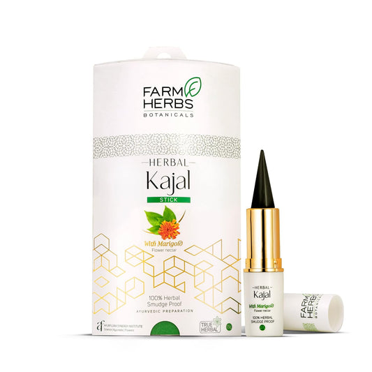 Farmherbs Herbal Baby Kajal Stick - Lead-Free, Smudgeproof, Organic Formula