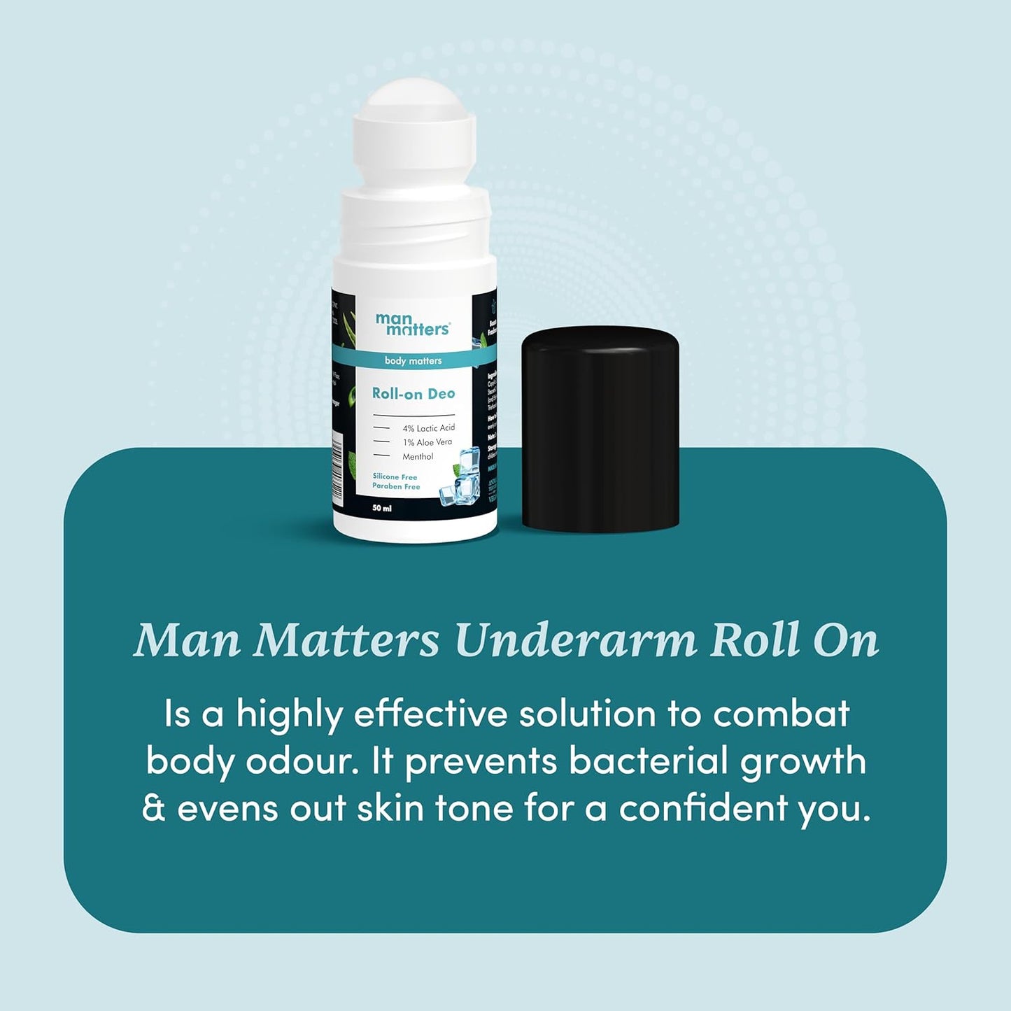 Luxury Underarm Deodorant Roll-On 50ml - Fresh, Brightening, Aluminum-Free