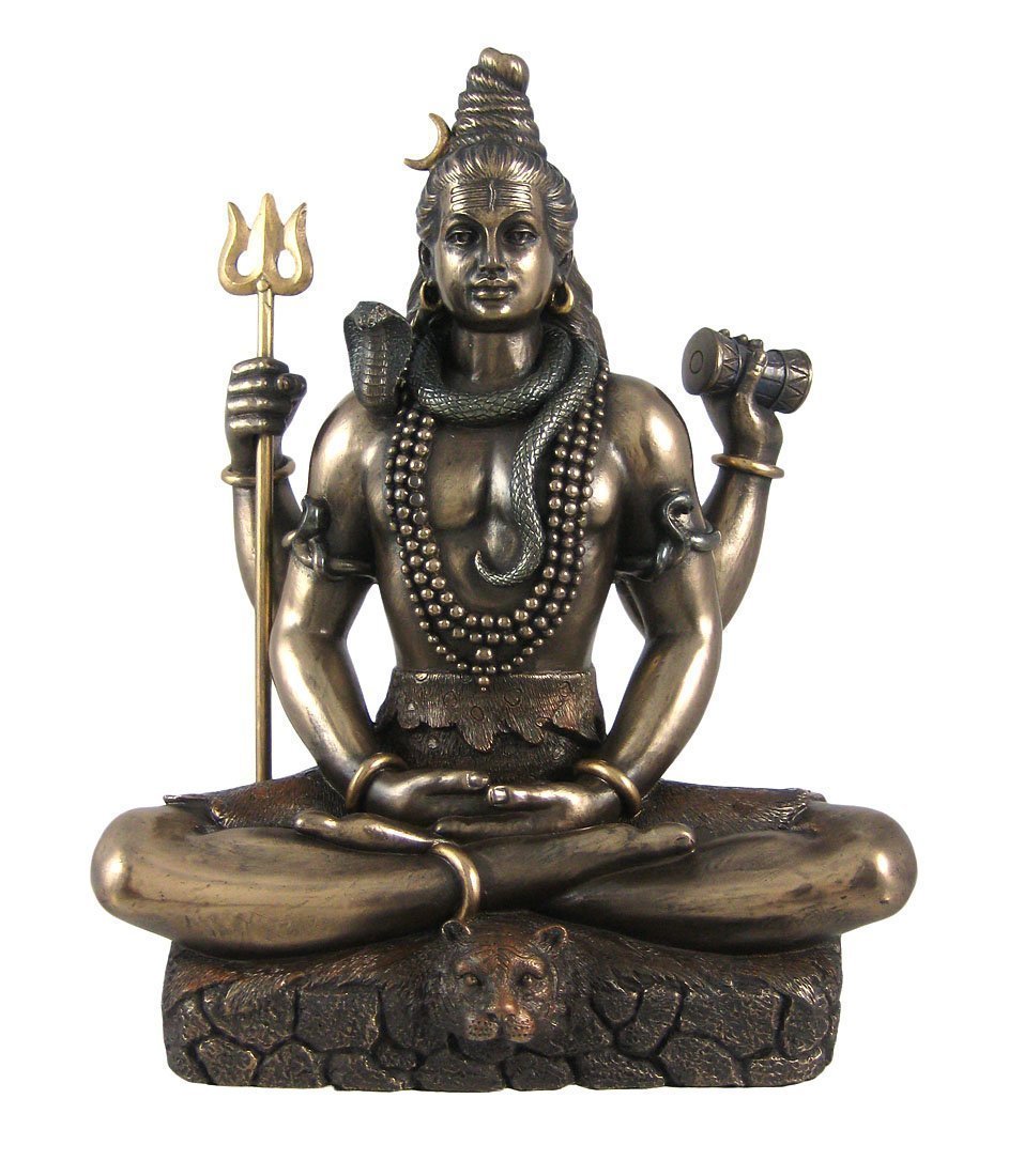Collectible India Lord Shiva Idol Shiv Padmasana Sitting Statue | Gift Item for Home Family and Friends (3.1 Inches)