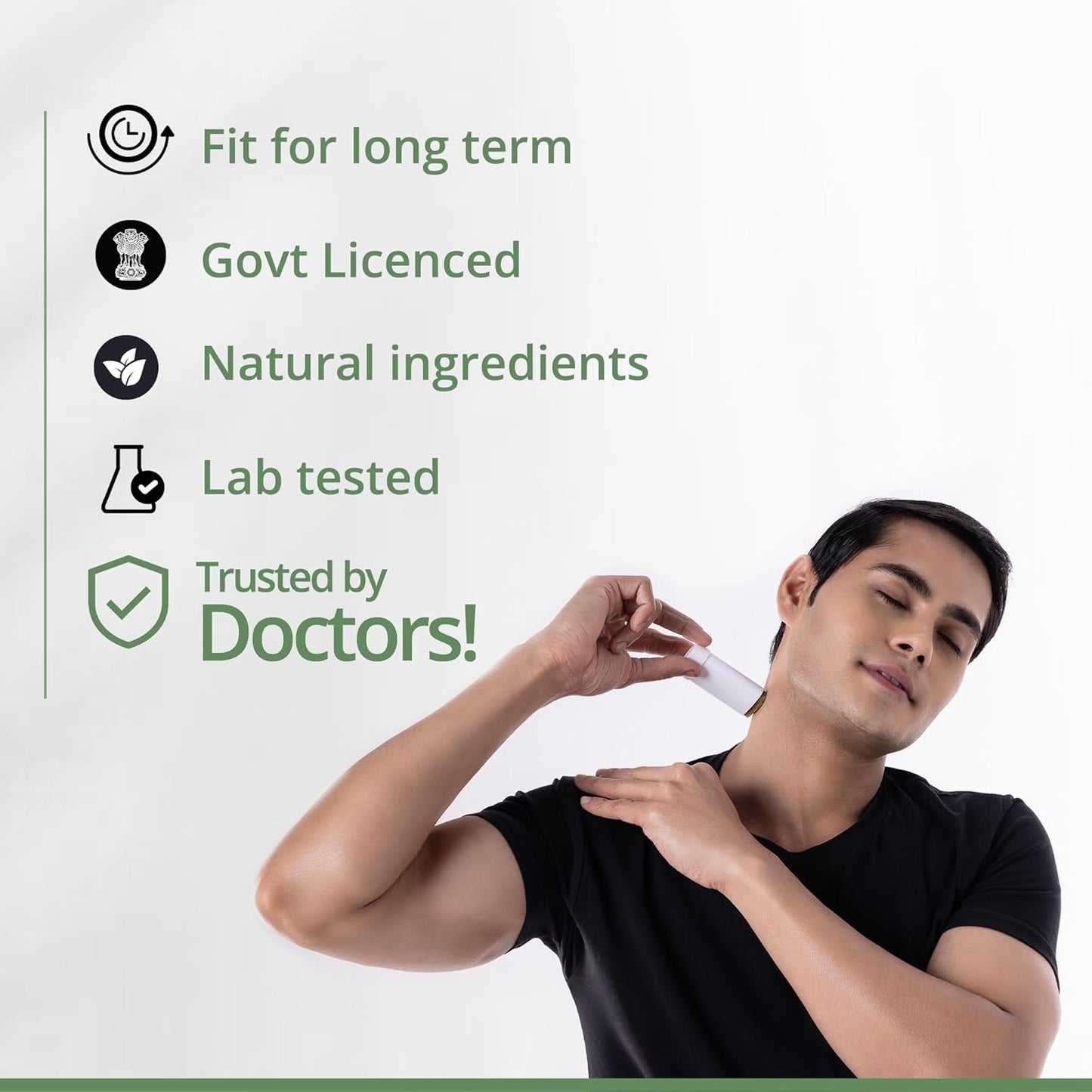 Mobiroll Anti-Stiffness Roll-On | Potent Natural Relief from Muscle & Joint Stiffness, Pain Relief & Increased Mobility | With Vijaya & Ayurvedic Herbs Fast Acting, Long-Lasting Formula 15g