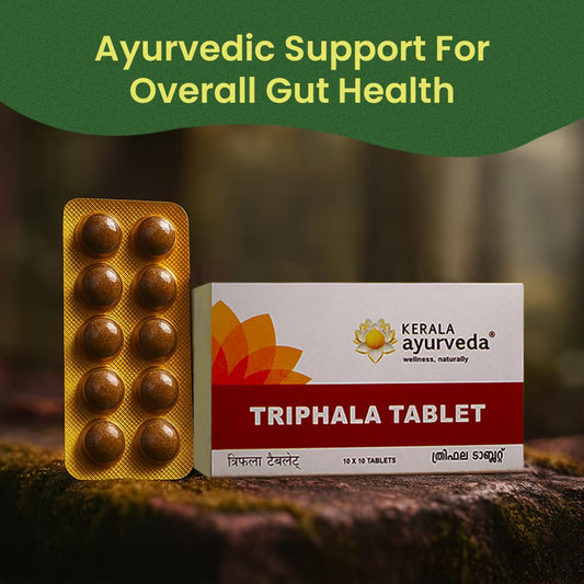 Kerala Ayurveda Triphala Tablets for Digestive Health & Relief, 100 Count