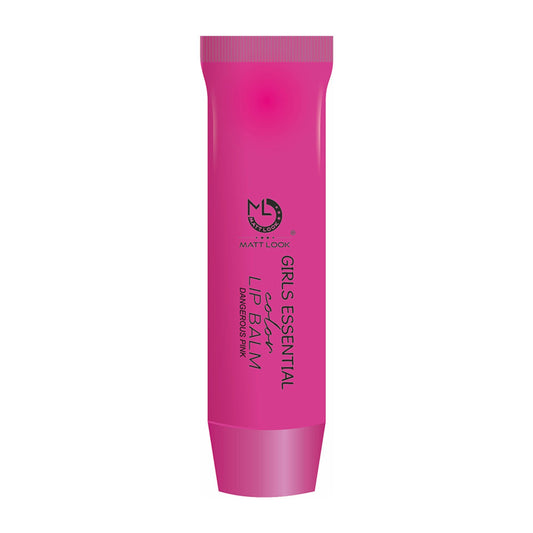 Matt Look Lip Makeup Girls Essential Color Moisturizing Lip Balm - Dangerous Pink