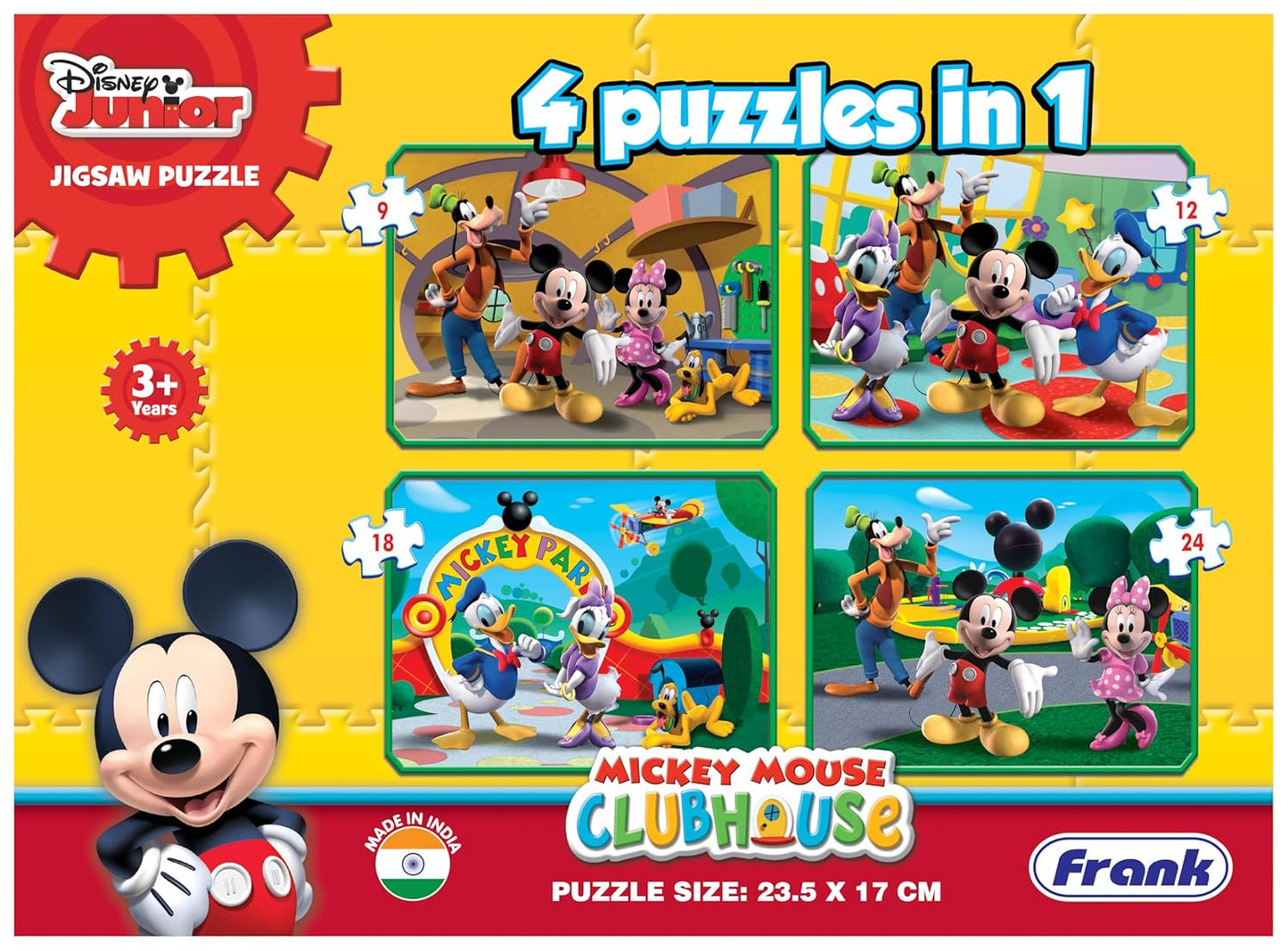 Frank Disney Frozen - A Set of 4 Jigsaw Puzzle for Kids Above 3+ Years - Fun & Challenging Brain Booster Games | Educational Game for Focus and Memory - 12908