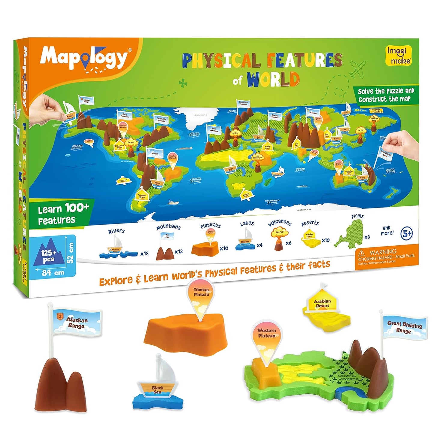 Imagimake Mapology - Monuments of The World Educational Toy and Learning Aid - Puzzles for Kids for Age 5 Years+