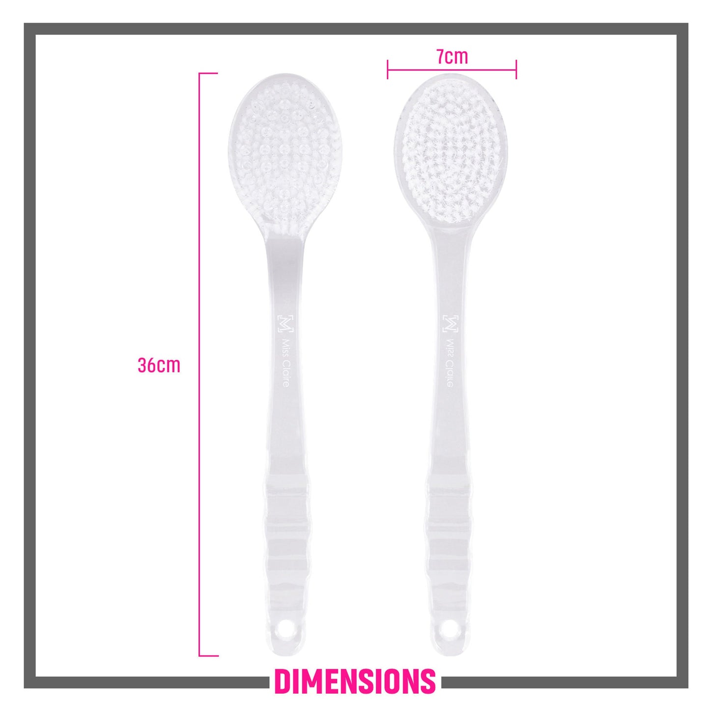 Miss Claire Lx025 Bath Brush - White