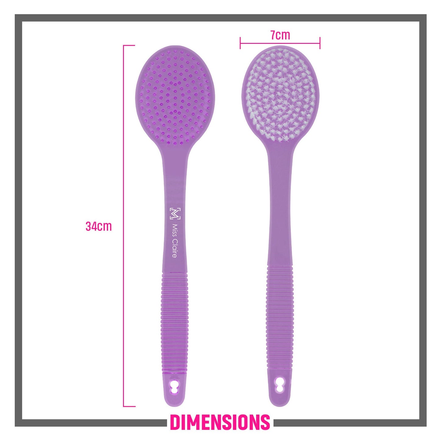 Miss Claire Lx008 Bath Brush - Purple