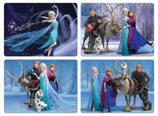Frank Disney Frozen - A Set of 4 Jigsaw Puzzle for Kids Above 3+ Years - Fun & Challenging Brain Booster Games | Educational Game for Focus and Memory - 12908
