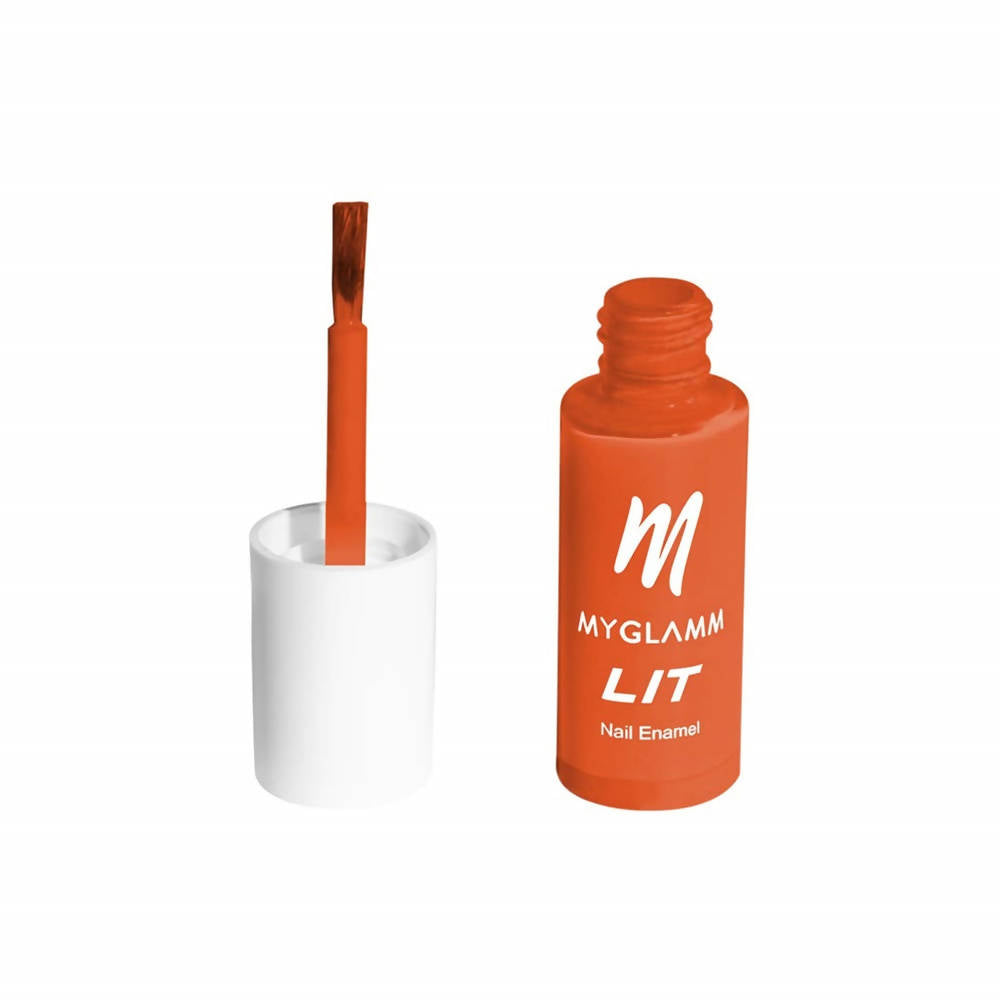 Get Noticed with MYGLAMM LIT Nail Enamel - Thirsty Scarlet (7 Ml)