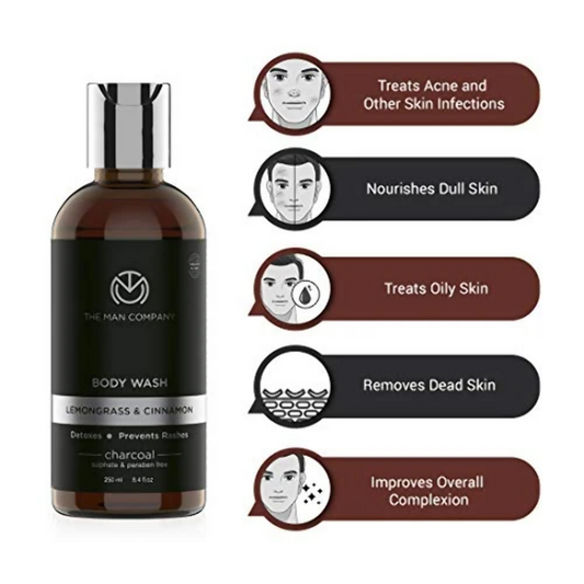 The Man Company Activated Charcoal Body Wash