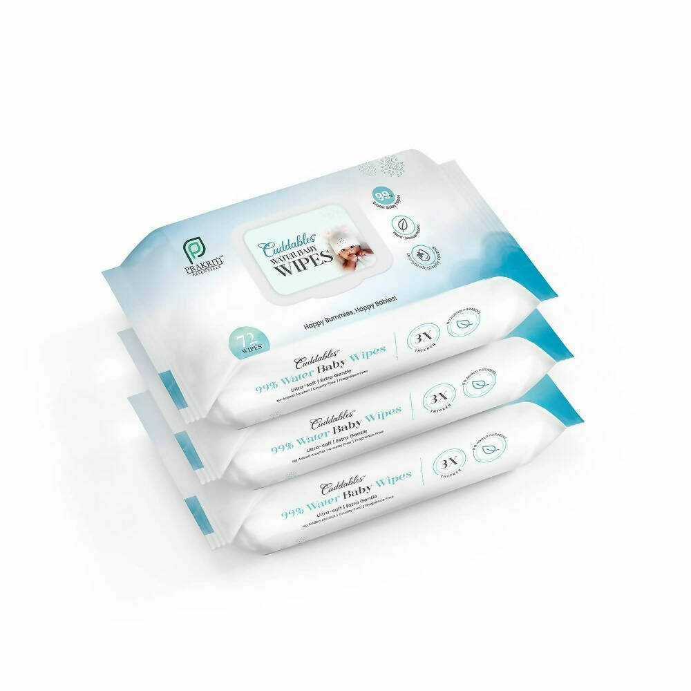Pack of Cuddled Baby wipes on a white background
