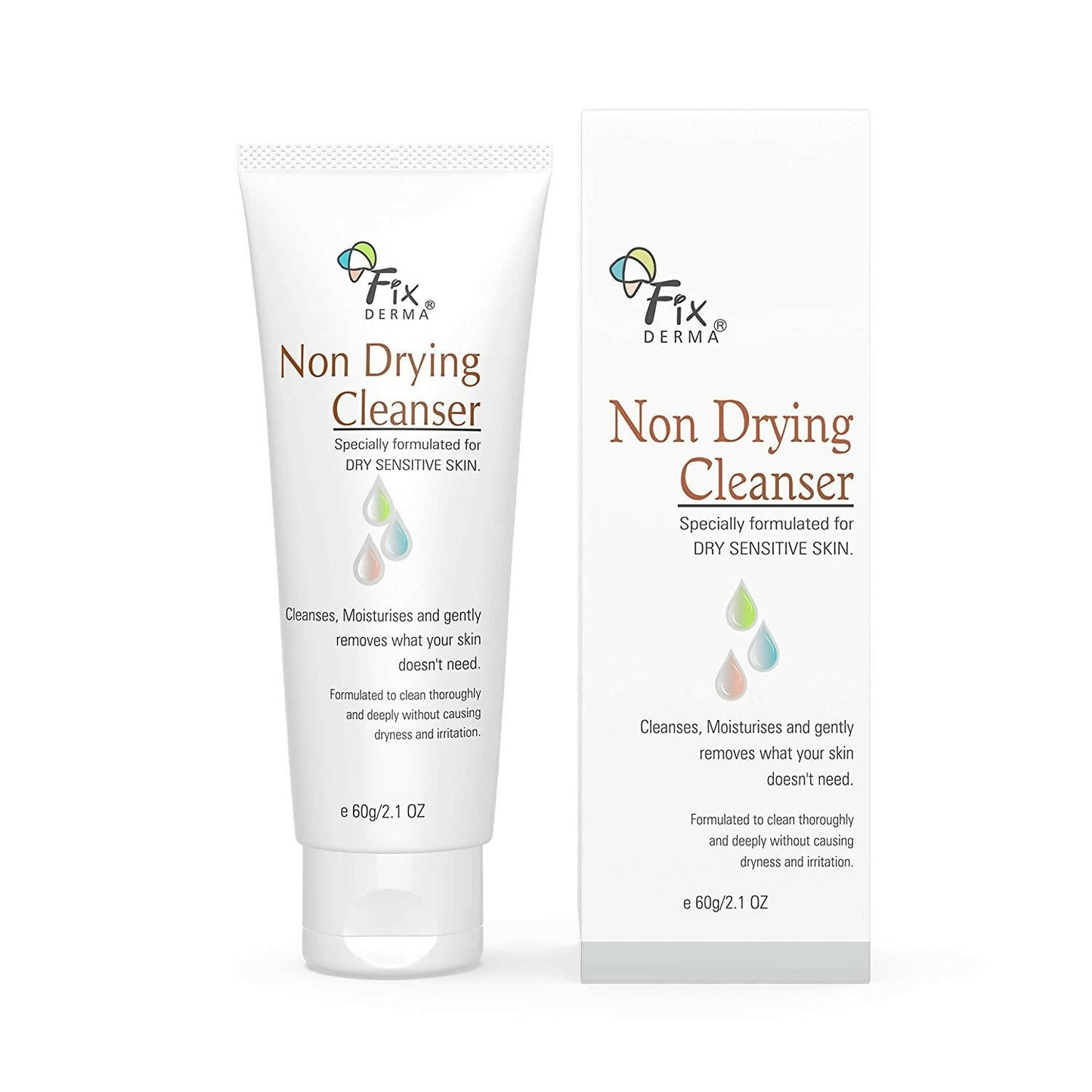 Fix Derma Non Drying Cleanser tube and packaging on a white background