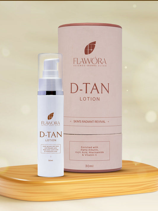 Flawora Anti-Grey Hair Serum For Reversing Grey Hair & D-Tan Lotion For Pigmentation Tan Removal