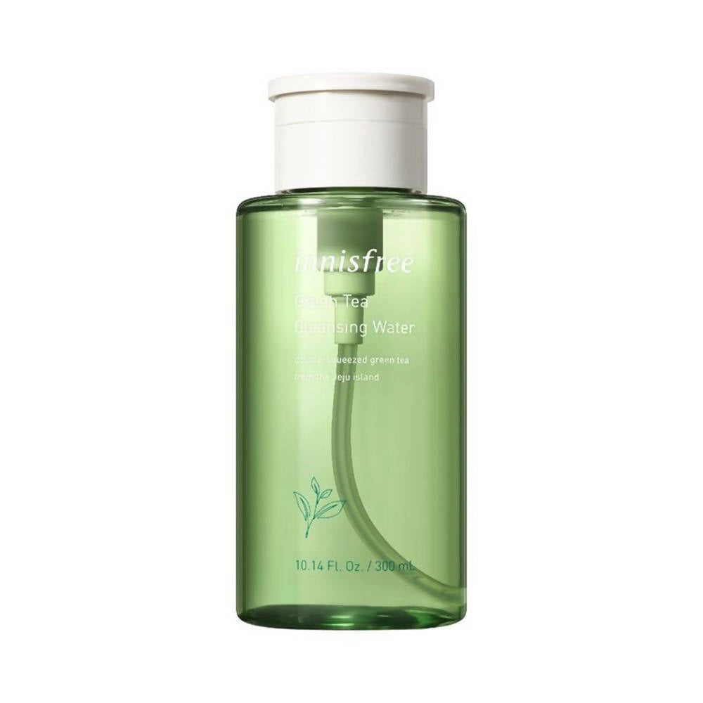 Green bottle with white cap on a white background