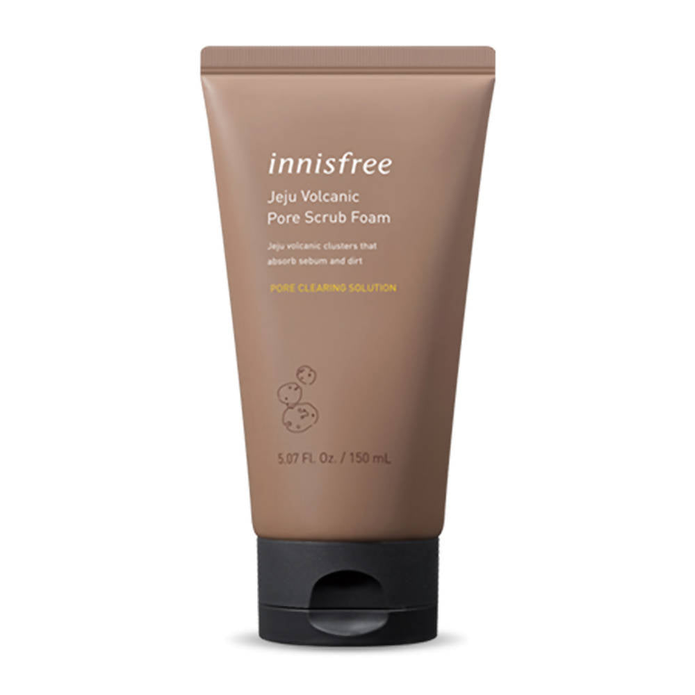 Innisfree Jeju Volcanic Pore Scrub Foam tube on a white background