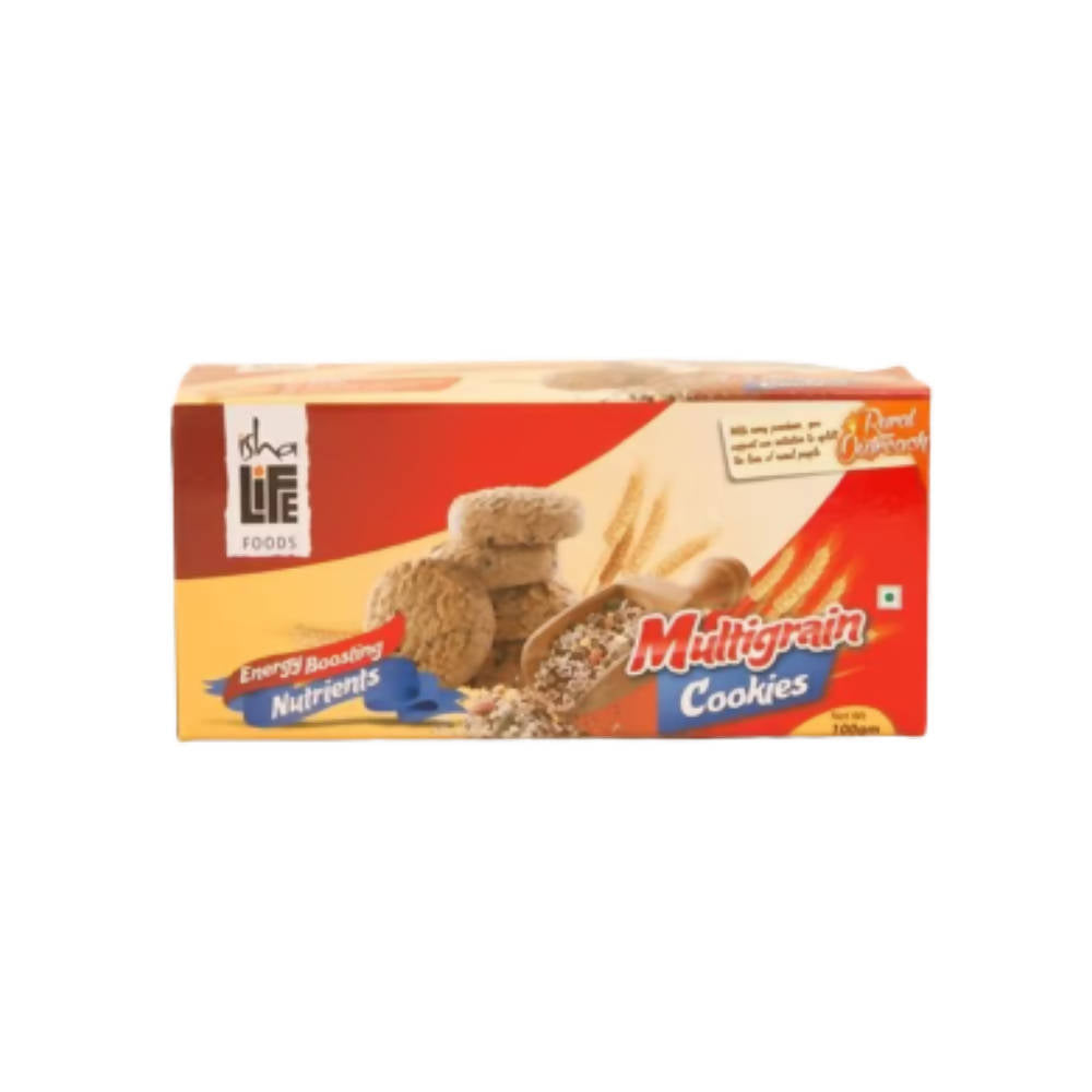 Box of Shri Life Foods Multigrain Cookies on a white background