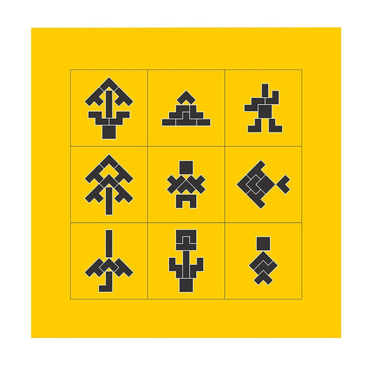 Kraftsman Wooden Tetris Block Jigsaw Puzzle Board | Made In India (Tetris, Tangram, T Puzzle)