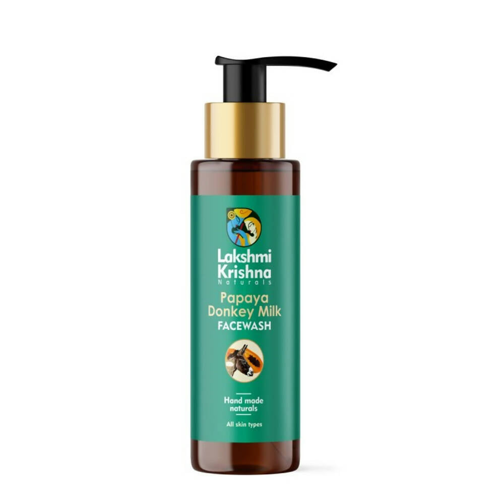Lakshmi Krishna Papaya Donkey Milk Facewash bottle on a white background