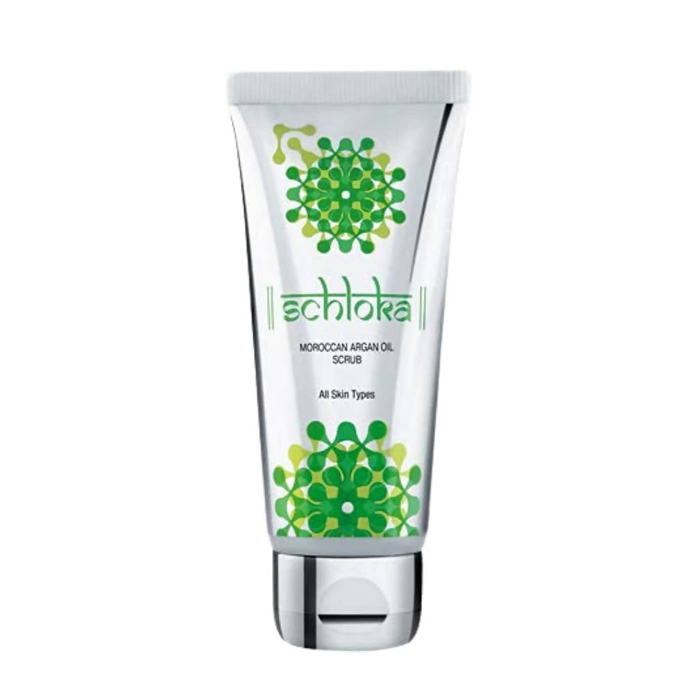 Schloka Moroccan Argan Oil Scrub tube on a white background