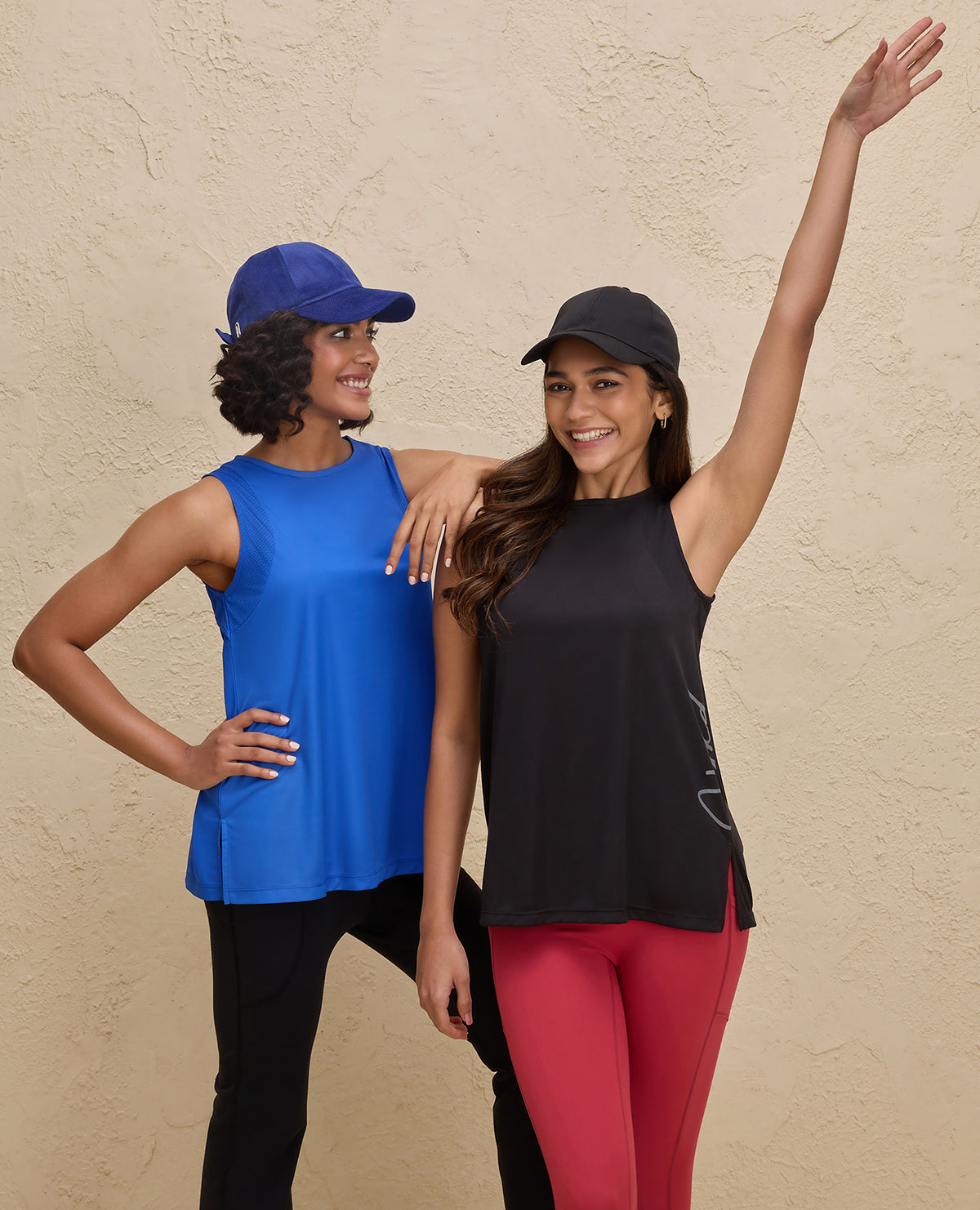 Nykd By Nykaa Quick Dry Stylised Tank Top Longline -NYK034-Bright Blue